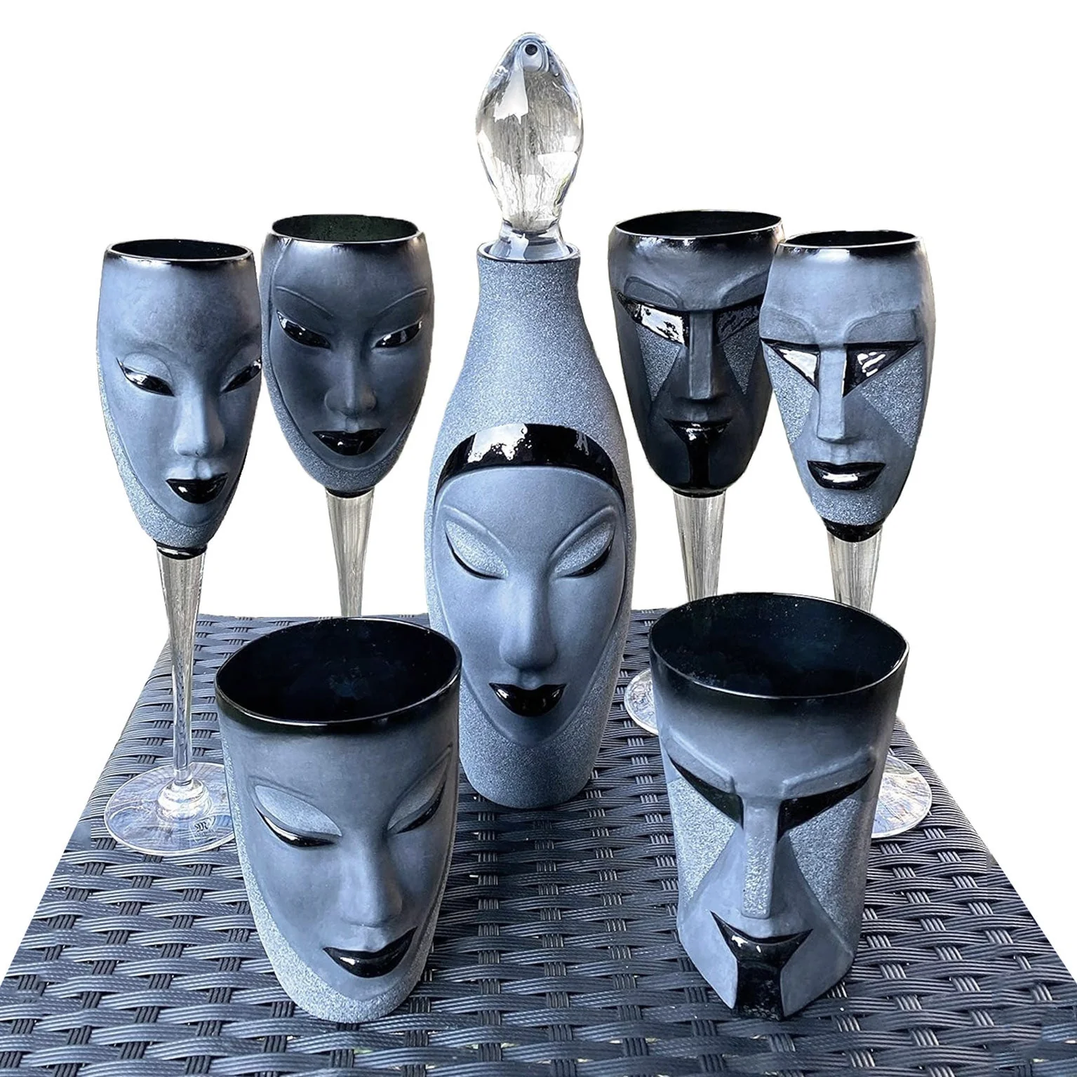 Maleras Crystal Champagne Glass Electra Black MASQ Tableware - Image 6